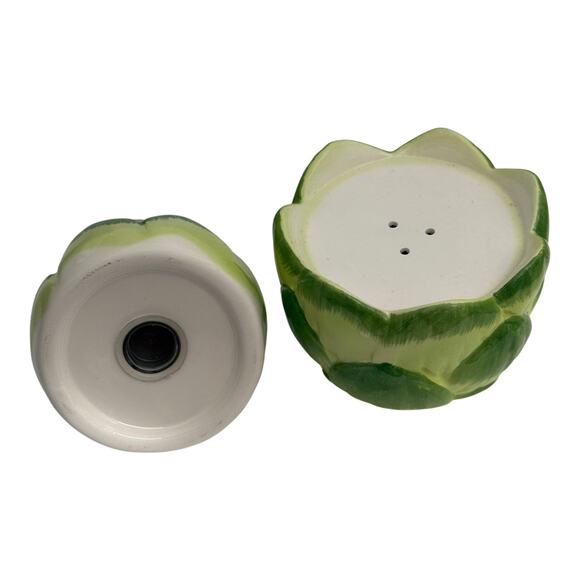 Vintage OCI Ominibus Ceramic Nested Artichoke Salt & Pepper Shaker Set  - A1259 - Picture 12 of 12